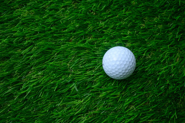 Golf ball on the green