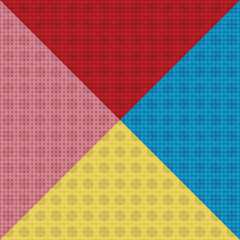 Retro Comic Polka Pop Art Style Blank Layout Template With Four Colors