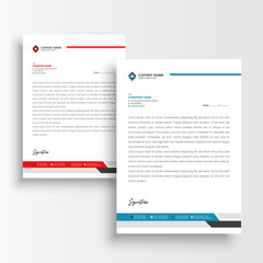 Corporate letterhead template vector format