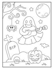 Fototapeta premium Halloween coloring pages for kids