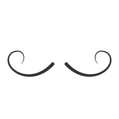 Moustache icon. Black moustache
