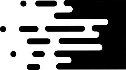 Obraz premium Halftone Transition Abstract Wallpaper. Seamless Black And White Irregular Rounded Lines Background for modern flat web site design