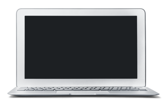 Laptop computer pc on white background