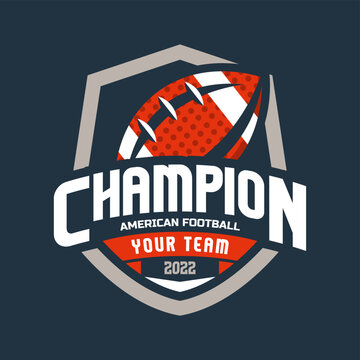 American Football tournament emblem, logo on a dark background