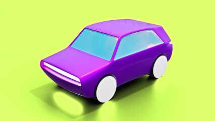Concept futuristic AI (artificial Intelligence) 3D photorealistic car
