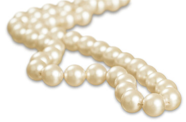 Pearl necklace isolated on white