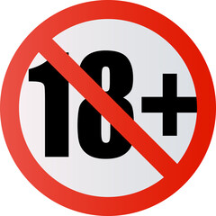 Up to 18 not allowed sign older than 18