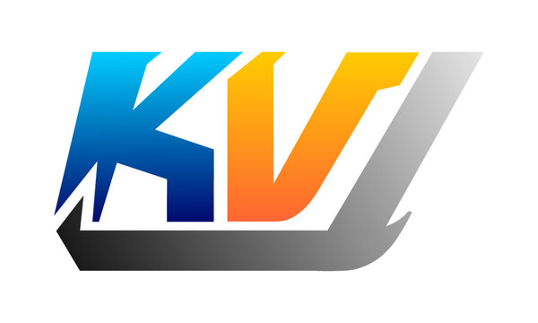 Letter KVJ alphabet vector logo