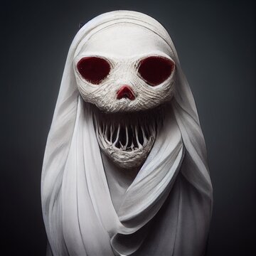 Midjourney abstract render of creepy towel monster