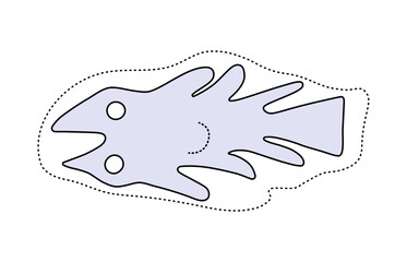 Geoglyph of the fish from Nazca