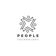 People technology logo icon design