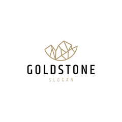 Naklejka premium Goldstone line art logo icon design