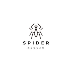 Spider line art logo icon design