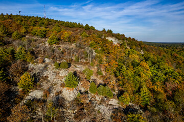 Fototapeta na wymiar Great Blue Hill in autumn -Blue Hills, Massachusetts