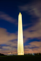 Light Pollution Colored Clouds and the Washington Monument