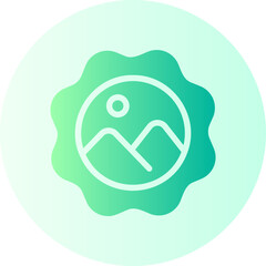 Fototapeta premium badge gradient icon
