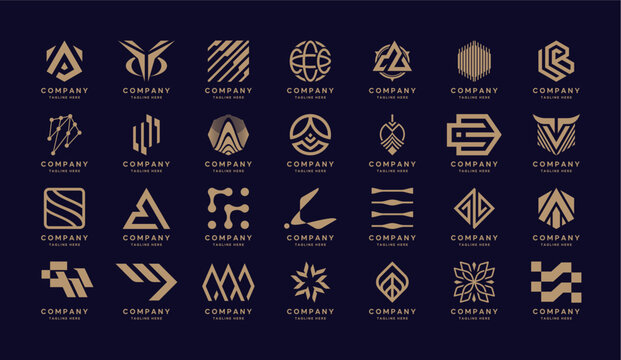 Abstract logos collection. set of logotype and logomark 