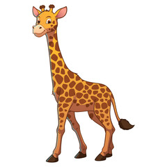 Obraz premium Giraffe Cartoon Animal Illustration