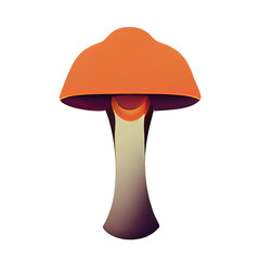 mushroom on a white background autumn food cooking digital illustration