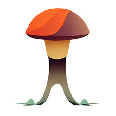 Fototapeta premium mushroom on a white background autumn food cooking digital illustration