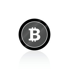 Isolated bitcoin coin vector graphics