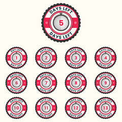 number of days left banner design with countdown timer