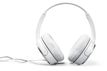 Isolated  headphones on white background