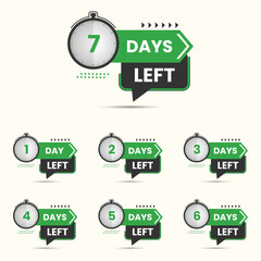 number of days left banner design with countdown timer