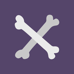 bones silhouette isolated vector illustration. Element for halloween needs