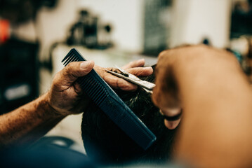 Detalhes de um corte de cabelo