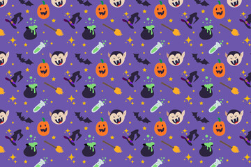 Halloween Vector Seamless Pattern. Element for Halloween events. Vector illustration
