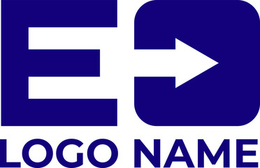 EO logistics logo transportation design alphabet