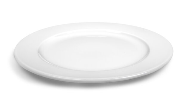 Empty white circle Plate on  background