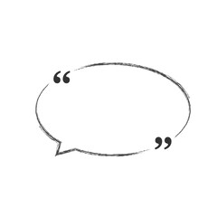 Quote box icon. Texting quote box. Blank template quote text info design