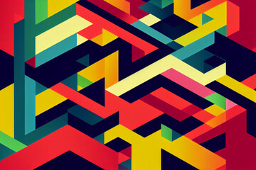 Fototapeta na wymiar pattern texture retro background blocky colorful wallpaper