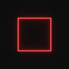 glowing neon cube