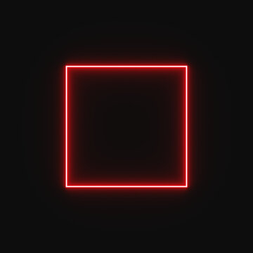 glowing neon cube