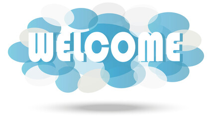 PNG. The word Welcome. PNG banner on transparent background.