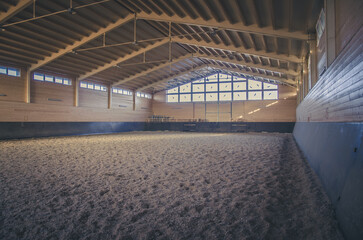 empty training horse arena