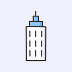 building hand drawn line icon