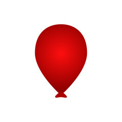 Vector illustration of red balloon element, complement, congratulatory decoration