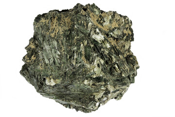 actinolite from Austria isolated on white background