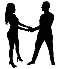silhouette of a couple