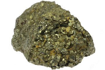 pyrite from Elba, Italy isolated on white background