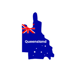 Vector illustration of Happy Queensland Day, queensland australia themed decorative element