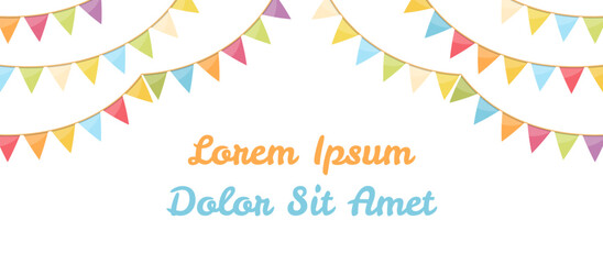 Obraz premium Background with bunting flags and place for your text