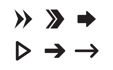 Arrow vector pictogram. Icon set of arrows.