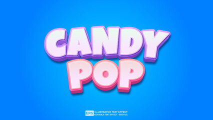 Candy Pop editable text effect font 