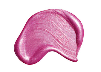 pink shimmer smear of lipgloss, png, bright color cosmetic product stroke, acryl gel, pink nail...