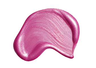 pink shimmer smear of lipgloss, png, bright color cosmetic product stroke, acryl gel, pink nail polish, cosmetic or beauty product texture, liquid blush